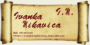 Ivanka Mikavica vizit kartica